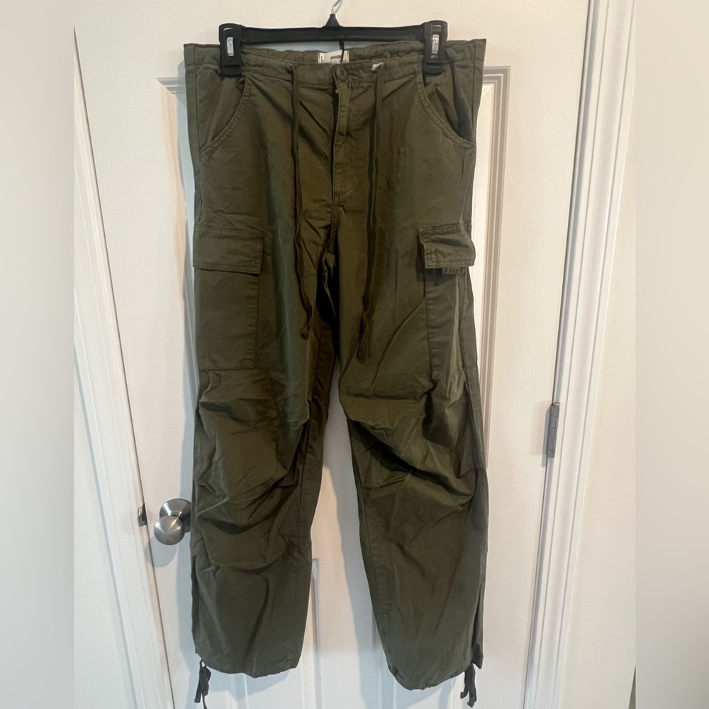 Khaki Green Utility Cargo Pants